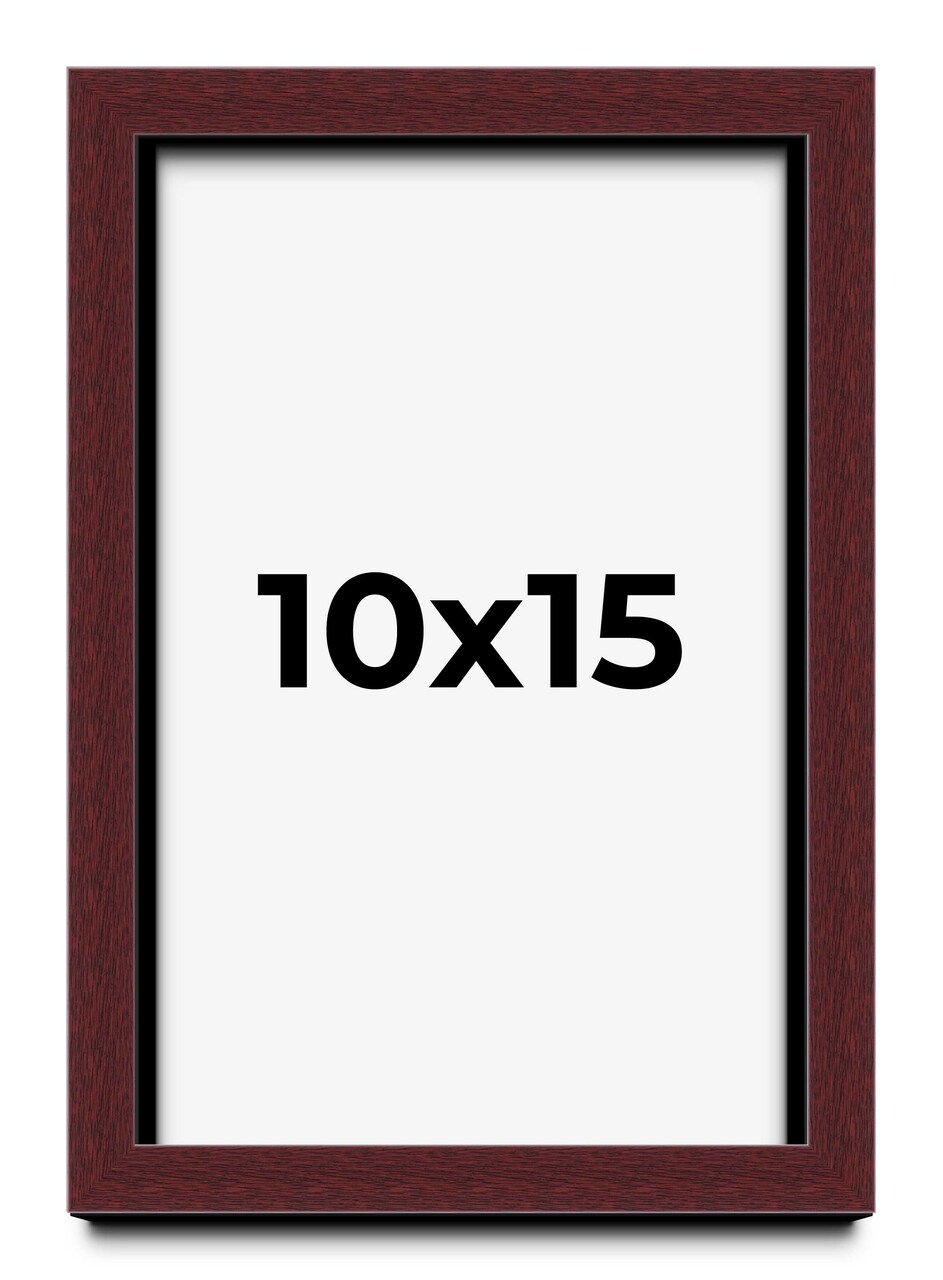 Photo Size Shadow Box 1.5" Depth Brown Picture Frame - UV Acrylic, Backing, Hanging Hardware